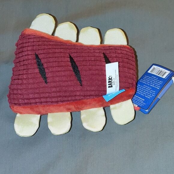 3 pc BBQ themed Bark Dog Toy Set - Corn, Rib, and Baked Potatoes BENEFITS RESCUE - Picture 6 of 12